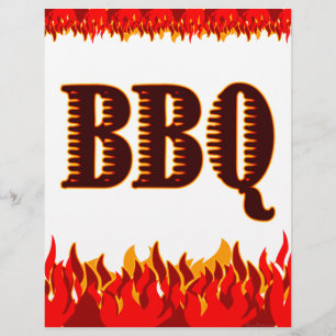 BBQ Red Flames Custom Flyer Template