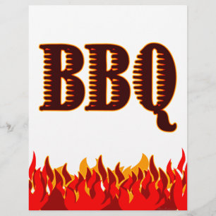 BBQ Red Flames Custom Flyer Template