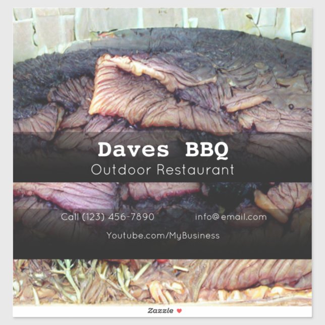 BBQ Restaurant Food Custom-Cut Vinyl Sticker (Sheet)