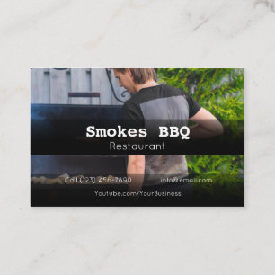 BBQ Restaurant Grill Smoke Company Business Card