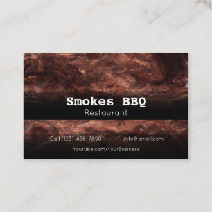 BBQ Restaurant Grill Smoke Company Business Card