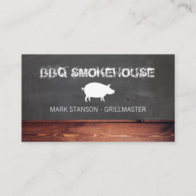 BBQ Restaurant / Pig Business Card (Front)