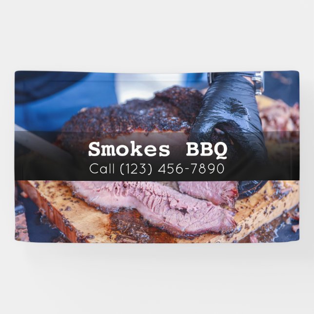 BBQ Restaurant Smoked Grilled Business Banner (Horizontal)