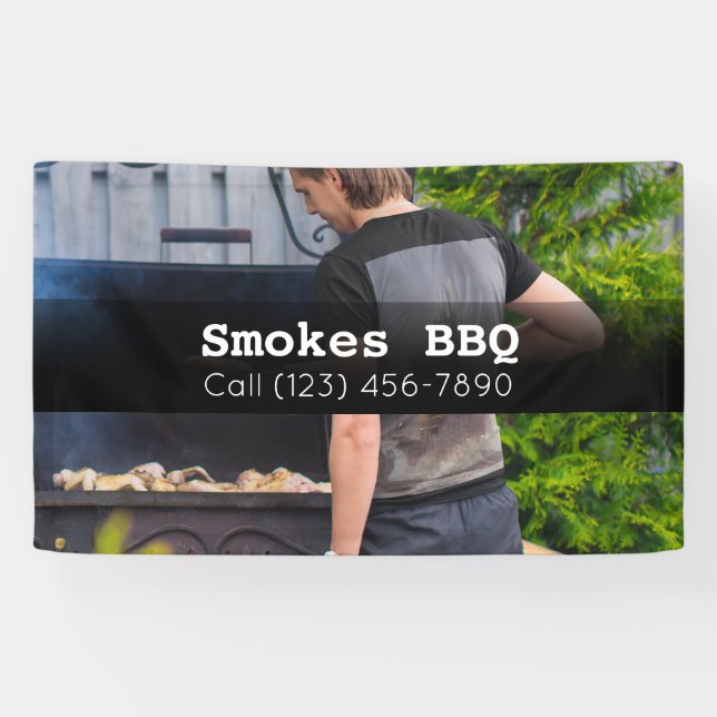 BBQ Restaurant Smoked Grilled Business Banner (Horizontal)