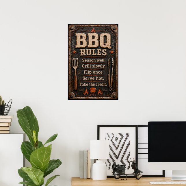 BBQ Rules Poster (Home Office)