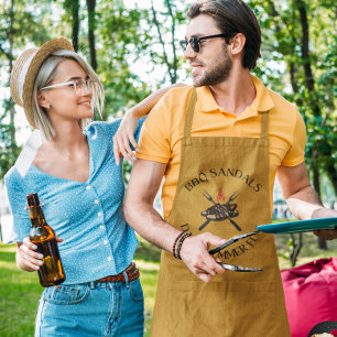 BBQ Sandals Dad's Summer Fun!   Men's Apron