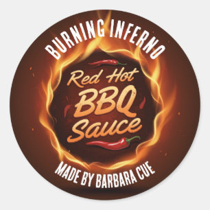 BBQ Sauce Classic Round Sticker