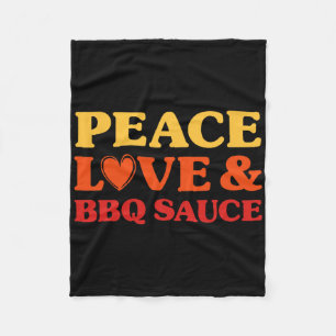 Bbq Sauce I Love Bbq Sauce Funny Food Fleece Blanket