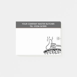 BBQ Sausage Butcher Illustration Theme Post-it Notes