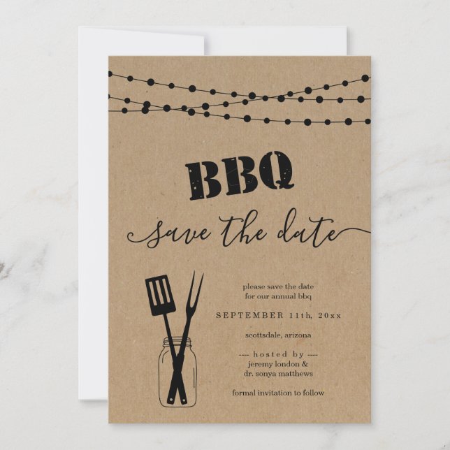 BBQ Save the Date Card (Front)