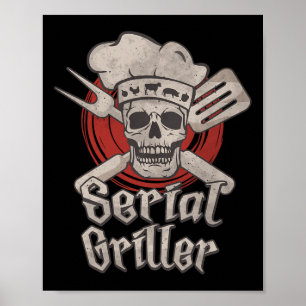 Bbq Serial Griller Picnic Graphic Poster