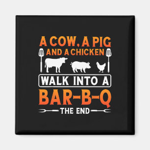 Bbq Shirt A Cow Magnet