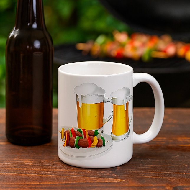BBQ Skewers and Beer Summer Cookout Coffee Mug (Creator Uploaded)