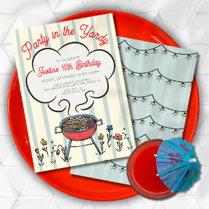 BBQ Smoke Grill Party in the Yardy Invitation