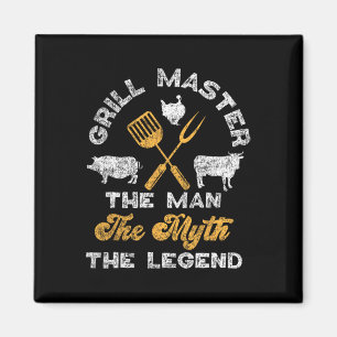 Bbq Smoker Grill Master The Man The Myth The Legen Magnet