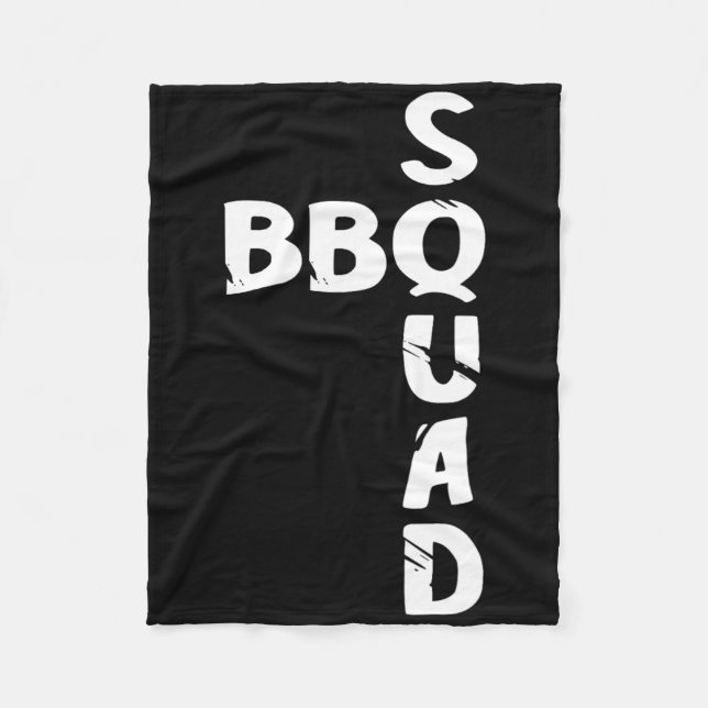 Bbq Squad Smoker Pit Grill Master Grilling Team Pi Fleece Blanket (Front)