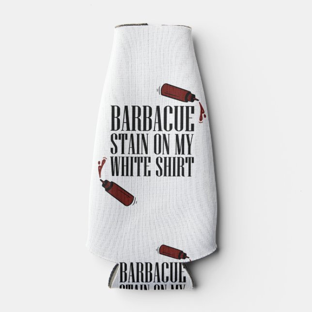 BBQ Stain on my White  Bottle Cooler (Front)