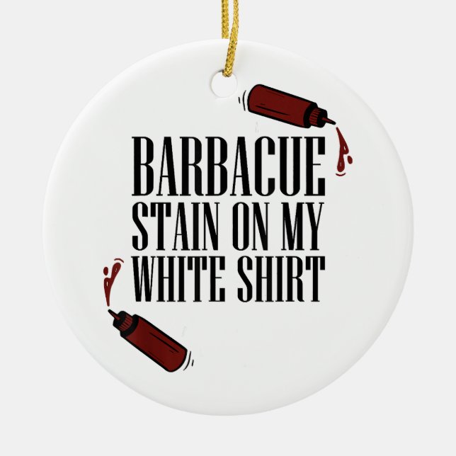 BBQ Stain on my White  Ceramic Tree Decoration (Front)