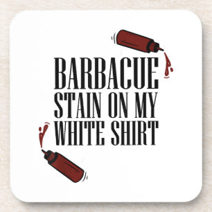 BBQ Stain on my White  Coaster
