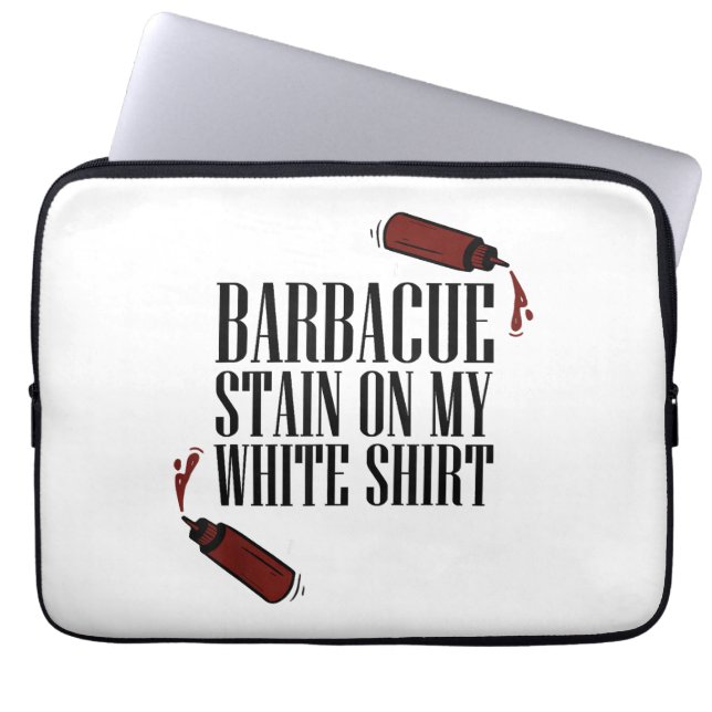 BBQ Stain on my White  Laptop Sleeve (Front)