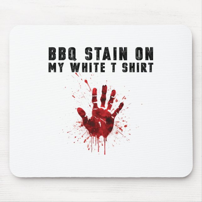 Bbq Stain On My White  Mouse Mat (Front)