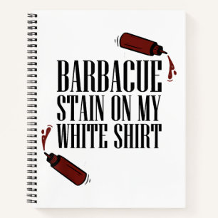 BBQ Stain on my White  Notebook