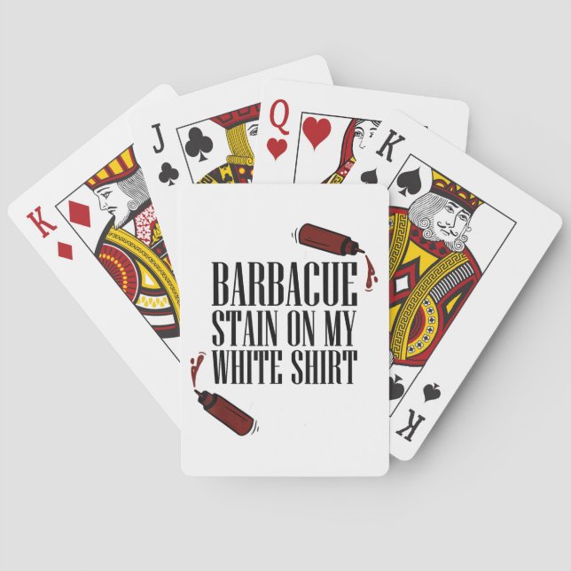 BBQ Stain on my White  Playing Cards (Back)