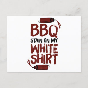 BBQ Stain on my White Premium Holiday Postcard
