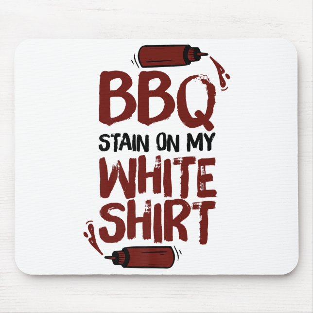 BBQ Stain on my White Premium  Mouse Mat (Front)