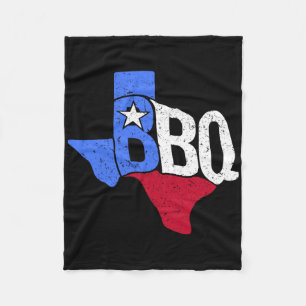 Bbq Texas State Flag And Byrbecue Map Fleece Blanket