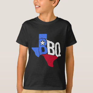 Bbq Texas State Flag And Byrbecue Map T-Shirt