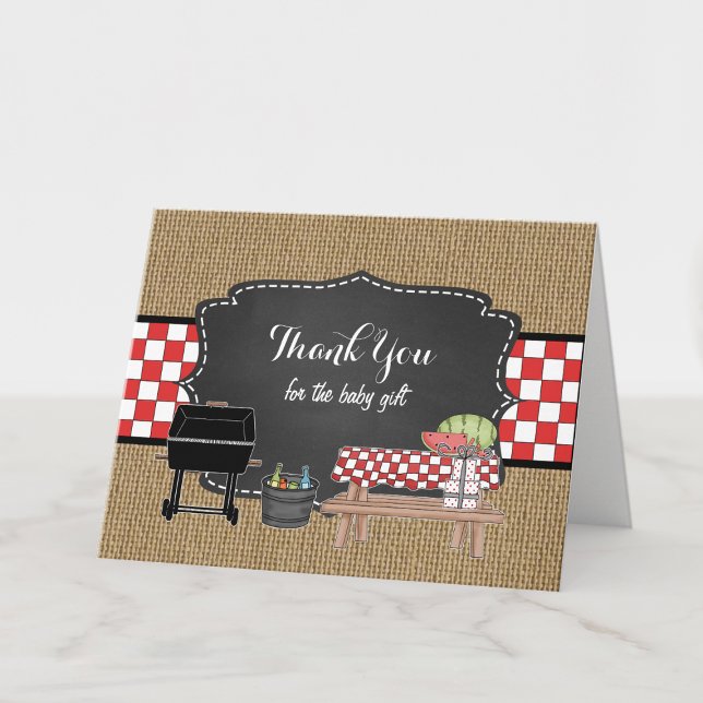BBQ thank you note, baby q baby shower (Creator Uploaded)