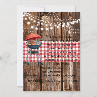 BBQ Theme Engagement Party Invitation