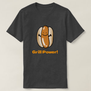 BBQ Time Funny Hot Dog Cartoon T-Shirt