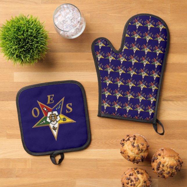 BBQ time Oven Mitt & Pot Holder Set (Top Down)