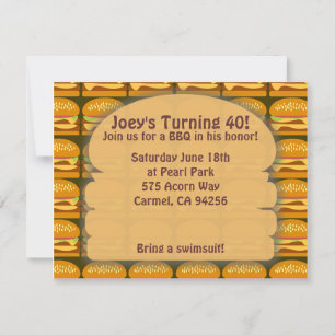 BBQ Time Simple Style! Invitation