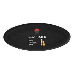 BBQ Timer Barbecue Funny Grill Grilling Gift Name Tag