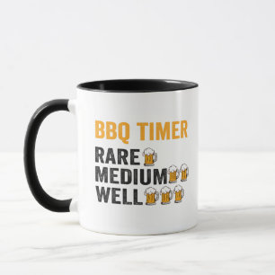 BBQ Timer Beer Drinking Funny Grilling Dad Gift Mug