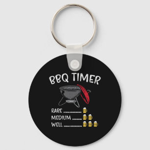 Bbq Timer Beer Funny Byrbecue Grill Grilling Drink Key Ring