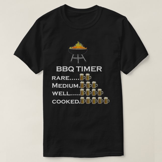 BBQ Timer, By Beers, Grill, By Yoray  T-Shirt (Design Front)