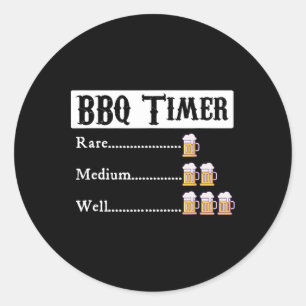 Bbq Timer Byrbecue Classic Round Sticker