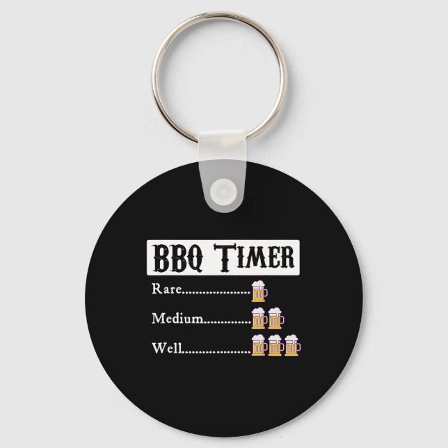 Bbq Timer Byrbecue  Key Ring (Front)