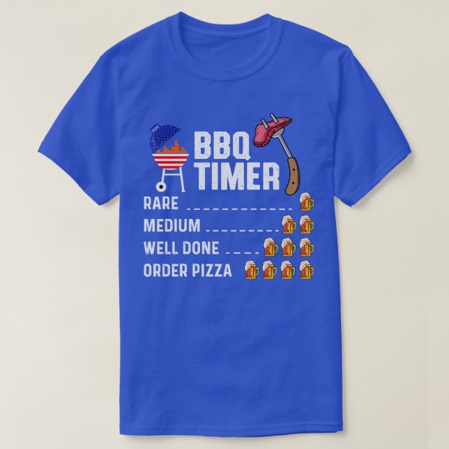BBQ Timer Funny Barbecue Master Grill Pun Grilling T-Shirt (Design Front)