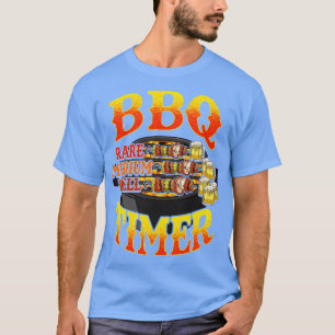 BBQ Timer Grilling Grill Master Beer Drinking Humo T-Shirt