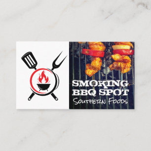 BBQ Tools Icon   Barbecue Pit Business Card