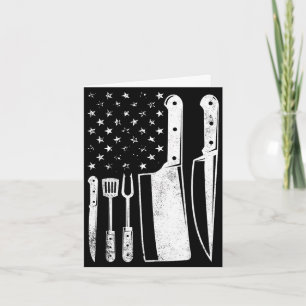 Bbq usa flag patriotic fourth of july master chef card