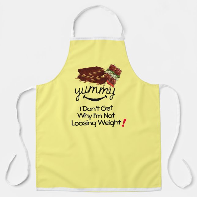 BBQ Weight Loss Apron - Funny Grill Master Gift  (Front)