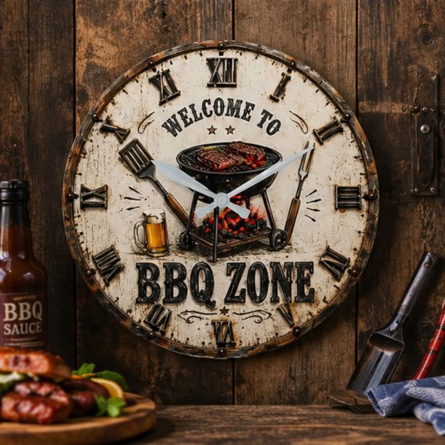 BBQ Zone  Barbecue Grill Large Clock (Creator Uploaded)