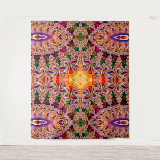 BBQSHOES™ Hrbshbr Phoenix Energy Fractal Tapestry (Front)