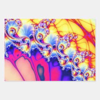 BBQSHOES™ Psychedelic Fractal Wrapping Paper Sheet